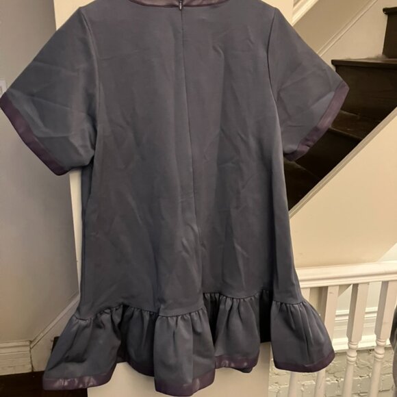 Gray Winter Dress with Leather Trim NWT - Picture 5 of 14